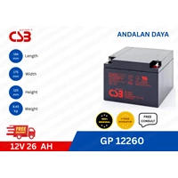 Baterai Aki CSB GP 12260 Aki Kering