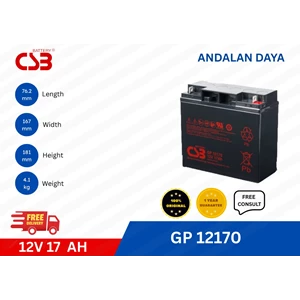 Battery Vrla CSB GP 12170 12V17Ah UPS Battery Box